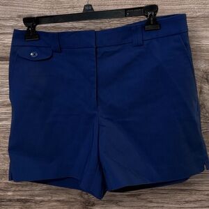 EUC White House Black Market Chino Shorts Dark Royal Blue SZ 8
